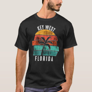 Camiseta Vintage Key West Florida Keys Retro Vacation Sunse