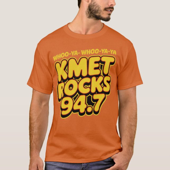 Camiseta Vintage KMET Rocks 94,7 (Frente)