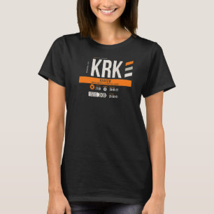 Camiseta Vintage Krakow KRK Código do Aeroporto Retro Viage