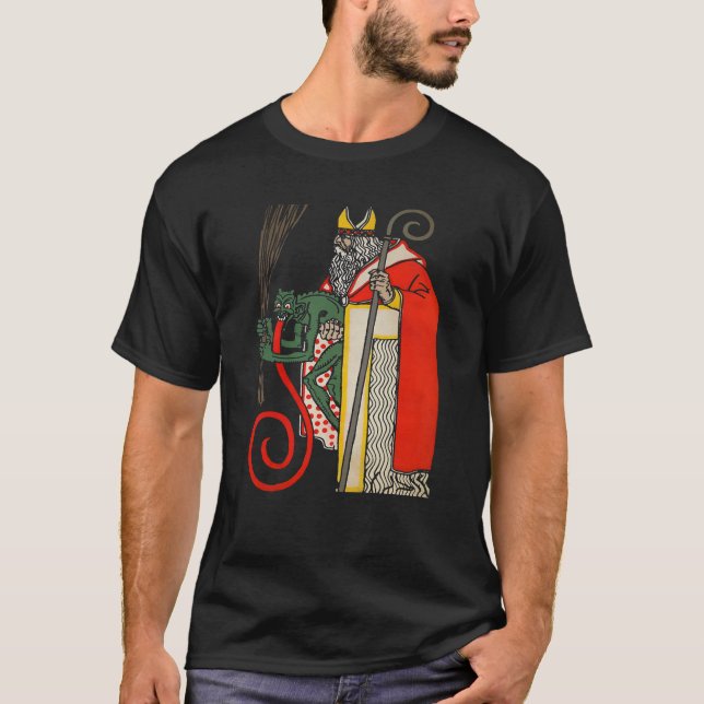 Camiseta Vintage Krampus e Papais noeis (Frente)