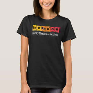 Camiseta Vintage Labrador Cão Ciência Periódica Mesa Pet