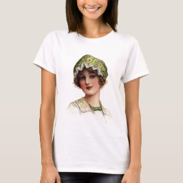 Camiseta Vintage Lady Bead e Lace Bonnet
