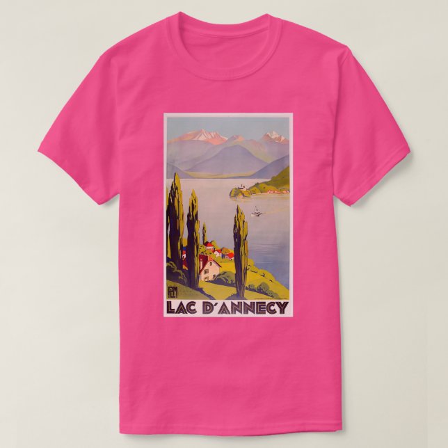 Camiseta Vintage Lake Annecy France Viagem (Frente do Design)