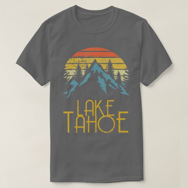 Camiseta Vintage Lake Tahoe California Nevada Retro (Frente do Design)