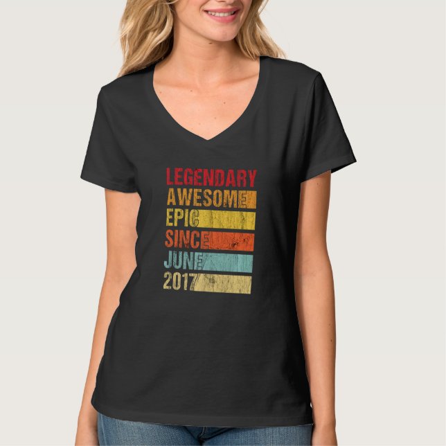 Camiseta Vintage Legendary Awesmanutenção Epic Desde Junho  (Frente)