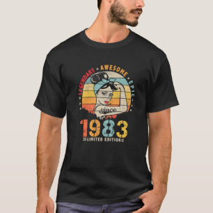 Camiseta Vintage Legendary Awesmic Desde 1983 Retro Bi