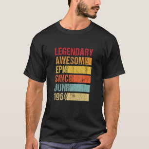 Camiseta Vintage Legendary Awesmic Desde Junho De 1964 Bir