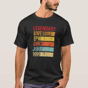 Camiseta Vintage Legendary Awesmic Desde Junho De 1999 Bir