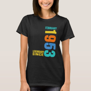 Camiseta Vintage Legendary Desde Fevereiro De 1953 70 Birth
