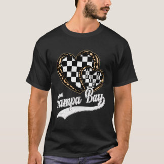 Camiseta Vintage Leopard Heart Tampa Bay Chess Wo