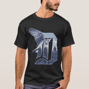 Camiseta Vintage - Letra D Detroit Michigan 313
