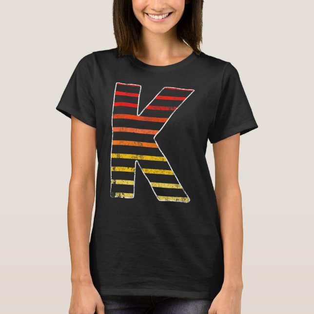 Camiseta Vintage - Letra K (Frente)
