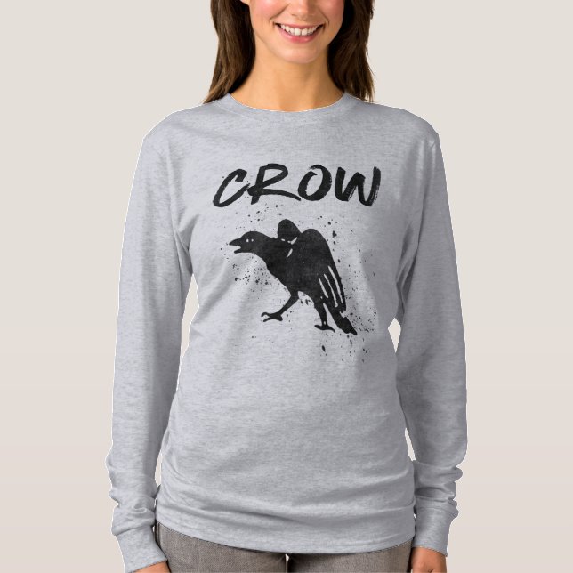 Camiseta Vintage Letterpress Crow (Frente)