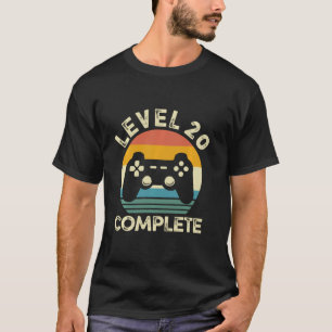 Camiseta Vintage Level 20 Complete 20 Aniversário 20 Anos