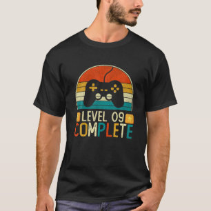 Camiseta Vintage Level 9Tue Vídeo Jogo Completo 9º Aniversá