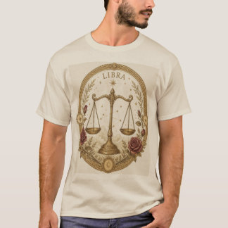 Camiseta Vintage Libra Zodiac Scales Art