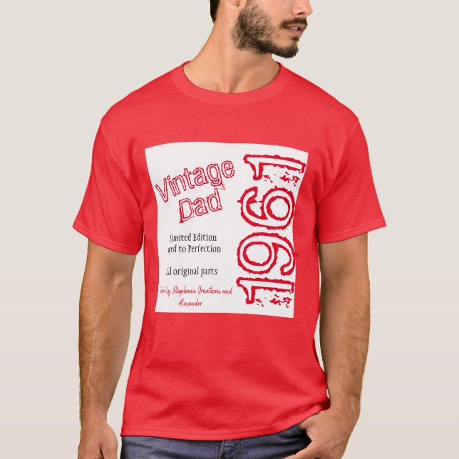 Camiseta Vintage Limited Edition Year Red (Frente)