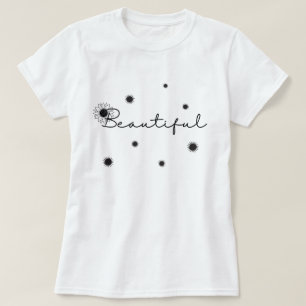 Camiseta Vintage Linda Flor de Girassol Negro Floral