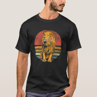 Camiseta Vintage Lion Animal Retro Liões