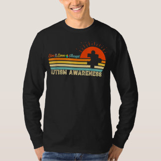 Camiseta Vintage Live Love Aceita Consciência do Autismo