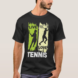 Camiseta Vintage Live Love Tênis Player Sports Athlete Coa