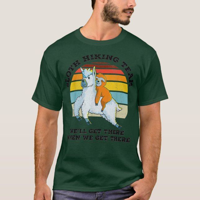 Camiseta Vintage Llama Gifts da Equipe de Caminho (Frente)