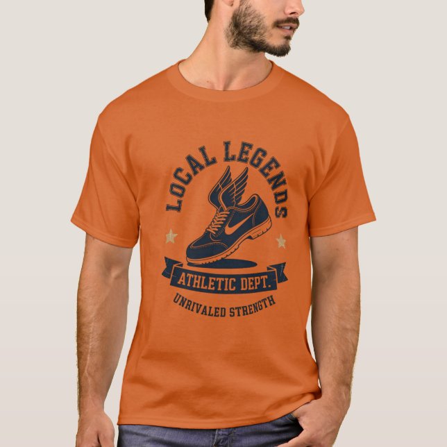 Camiseta Vintage "LOCAL LEGENDS" Athletic Dept. Winged Shoe (Frente)