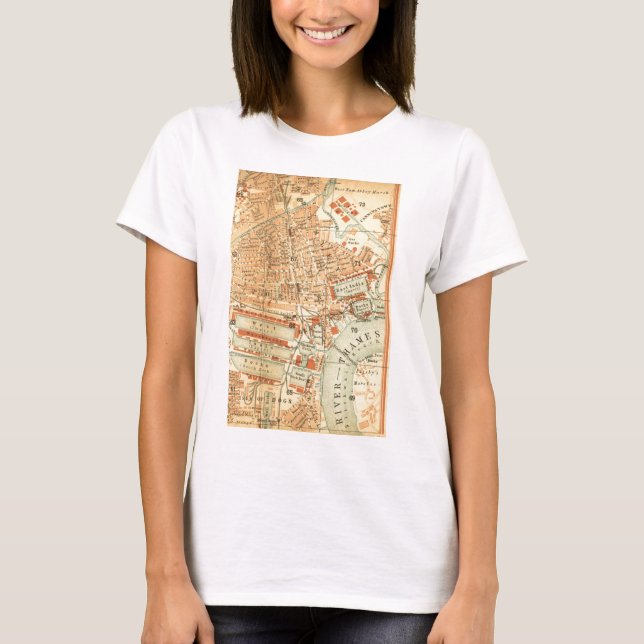 Camiseta Vintage London Street Map (Frente)