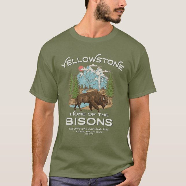 Camiseta Vintage Look Yellowstone National Park (Frente)