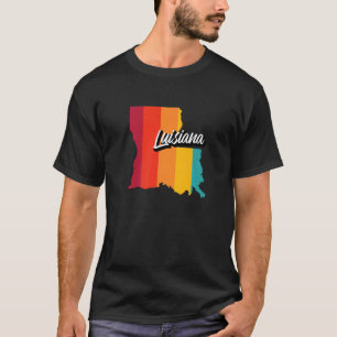 Camiseta Vintage Louisiana Retro 70s Stripes Louisiana