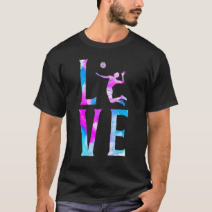 Camiseta Vintage Love da Equipe do Jogador de Voleibol