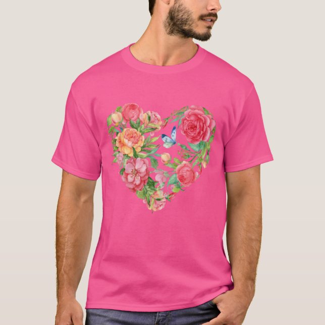 Camiseta vintage love floral vintage (Frente)