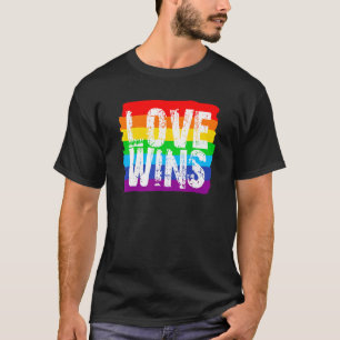 Camiseta Vintage Love ganha Rainbow Peace Sign Pride Lésbic