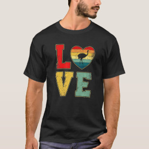 Camiseta Vintage Love Ostrich Retro 70s 80s Anim Fazenda Ca