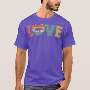 Camiseta Vintage Love Polar Bear Retro 70s 80s Heart Fazend