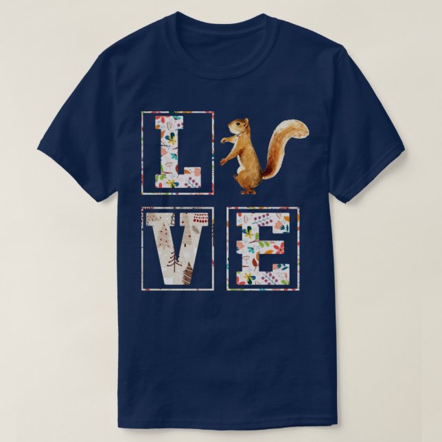 Camiseta Vintage Love Squirrel (Frente do Design)