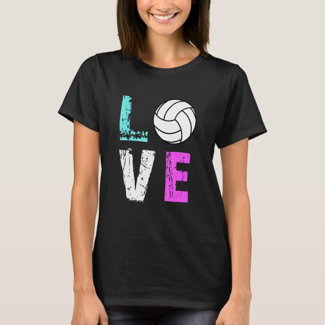 Camiseta Vintage Love Voleibol Sport (Frente)