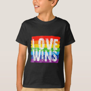 Camiseta Vintage Love Win Rainbow Peace Sign Pride Lésbica