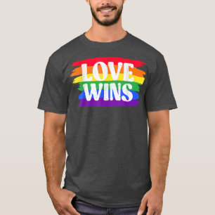Camiseta Vintage Love Win Rainbow Peace Sign Pride Lésbica