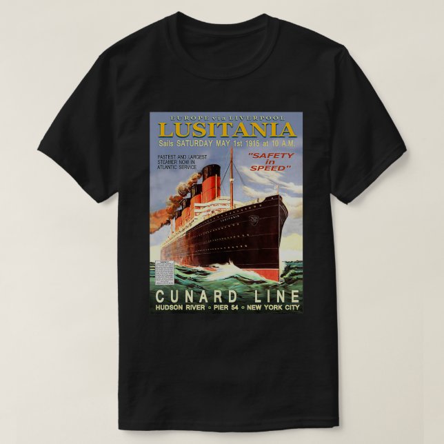 Camiseta Vintage Lusitania (Frente do Design)