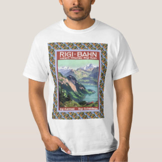 Camiseta Vintage Luzern Railway suíço Rigi Bahn