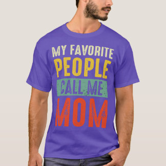 Camiseta Vintage Mãe Mostra Minhas Pessoas Favoritas Me Cha
