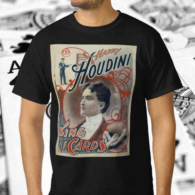 Camiseta Vintage Magic Poster, mágico Harry Houdini (Criador carregado)
