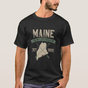 Camiseta Vintage Maine State Graphic