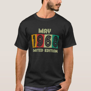 Camiseta Vintage Maio 1968 54 Anos Aniversário