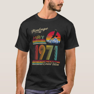 Camiseta Vintage Maio 1971 Edição Limitada 50º Aniversário 
