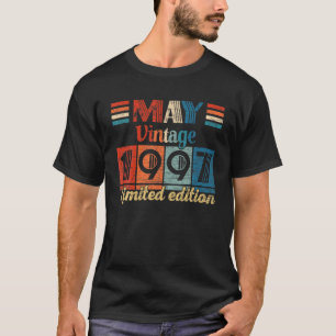 Camiseta Vintage Maio 1997 25 Birthday Dons 25 Anos