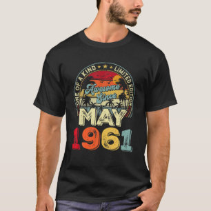 Camiseta Vintage Maio De 1961 60º Aniversário Decorations B