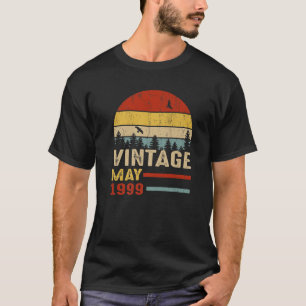 Camiseta Vintage Maio De 1999 Estilo Retroativo 22 Anos De