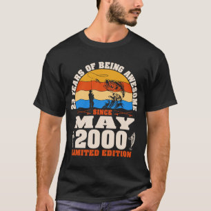 Camiseta Vintage maio de 2000 Espantoso 23 anos Pescadores 
